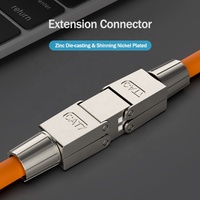 Adaptador de Conexión Rápida Linkwylan sin Herramientas, Reutilizable, RJ45, Blindado, Cat6A, Cat7, Extensión de Cable Ethernet