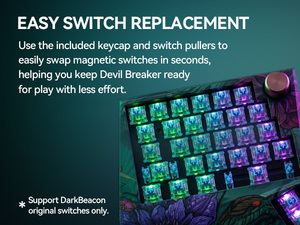 Clavier mécanique à une main Devil Breaker Green 31 touches avec interrupteurs magnétiques TMR pour jeux - Product Image 4