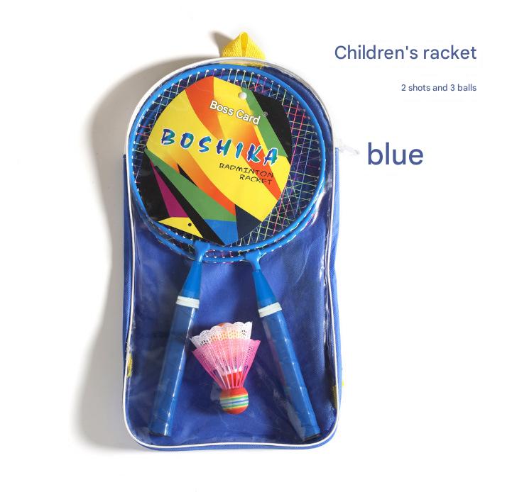 102 blue-kids round racket with bag and balls