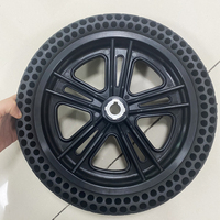 Roue arrière de fauteuil roulant électrique NEDONG 12x2.5, pneu TPE noir, garantie 1 an, OEM personnalisé, roue pleine en aluminium de 12 pouces, MOQ 10 pièces