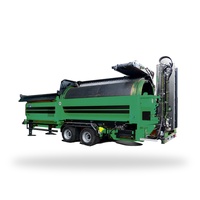 Cribleuse mobile à tambour à changement rapide, brosse autonettoyante, télécommande, opération monoposte, pour le criblage du sol
