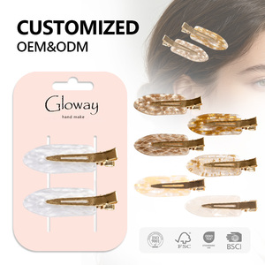 Pinces à <span class=keywords><strong>cheveux</strong></span> plates antidérapantes en acétate, sans plis ni traces, pour le coiffage – Nouveauté irrésistible - Product Image 1