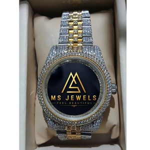 Best Quality Moissanite Diamond <b>Watch</b> for Men <b>Iced</b> <b>Out</b> Fashion Wristwatch with Brilliant Stone Details for Daily Wear For Sale - Product Image 1