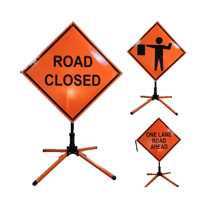 Высокая видимость дорожных знаков на заказ светоотрающей полосой водонепроницаемый рулонный знаки и знак стенд