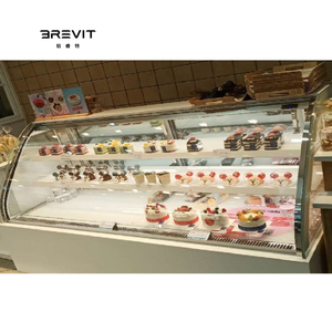 Réfrigérateur commercial BREVIT à vitrine <span class=keywords><strong>ouverte</strong></span> pour <span class=keywords><strong>boulangerie</strong></span>, réfrigérateur portable pour sandwichs avec éclairage LED et refroidissement par compresseur pour service à emporter - Product Image 2
