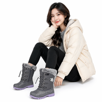 Bottes de neige imperméables YL7193 pour femmes, chaudes et tendance, mi-mollet, pour l'extérieur, vente en gros