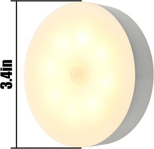 ไฟกลางคืนไร้สายแบบ LED พร้อมเซ็นเซอร์ตรวจจับความเคลื่อนไหว ชาร์จผ่าน USB สำหรับห้องนอน - Product Image 1