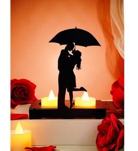 Bougeoirs creux en métal sculpté pour la décoration de table esthétique, parfaits pour les mariages et les fêtes en Inde - Product Image 5