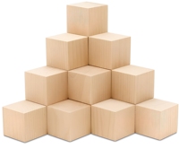 Cubes carrés en bois brut personnalisables, écologiques et réutilisables pour la gravure, les jouets à empiler, la création de puzzles et les projets de bricolage