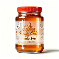 Étiquettes personnalisées Haoxuan pour bouteilles de sirop d'érable, autocollants imprimés en PET transparent avec feuille d'or, imperméables, pour emballages alimentaires haut de gamme