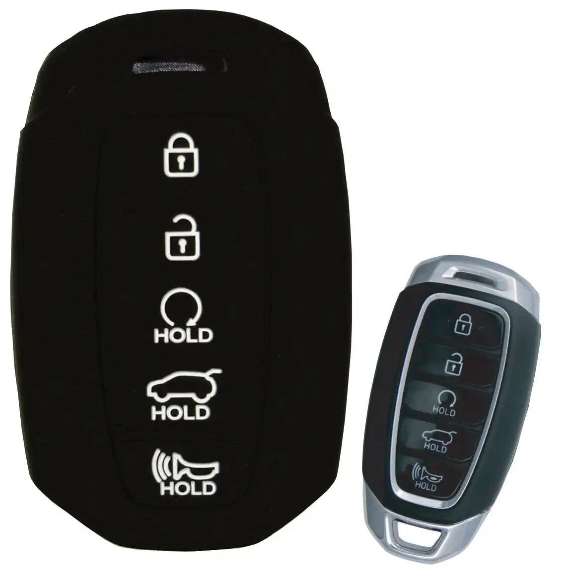Campione gratuito per Hyundai Keyless Remote Control Bracket non applicabile a Flip Key Smart Cover per portachiavi in Silicone a 4 pulsanti