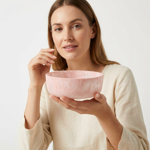 Bol en résine écologique de style européen moderne, cuillère de service élégante et polie pour salade de fruits, crème glacée, fête, décoration de la maison et de la table - Product Image 1