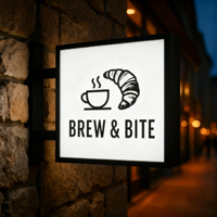 Boîte lumineuse publicitaire LED extérieure personnalisée, panneau lumineux en acrylique à haute luminosité pour les magasins et les entreprises