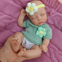 30 cm große, realistische Mini-Reborn-Puppen aus Silikon mit leuchtenden Augen, kleine Babypuppen als Geschenk für Kinder.