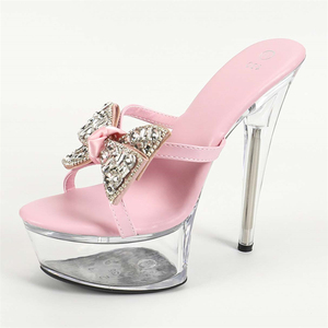 Crystal Stilettos 16cm Ultra-high Waterproof Platform Fashionable Women's <b>Shoes</b> Pole Dance Catwalk High Heels - Product Image 6