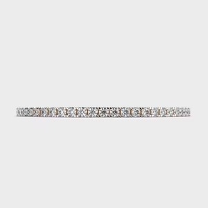 Custom Moissanite Diamond Tennis Round Cut Bracelet 10k 14k Solid White Gold Bangles & Bracelets - Product Image 1