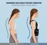 Attelle dorsale ajustable pour soulager les maux de dos, correcteur de posture respirant pour femmes et hommes