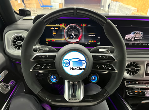 Volant semi-carbone avec écran OLED pour Mercedes Benz <span class=keywords><strong>AMG</strong></span> C43 C190 Coupé E53 G63 G550 W205 W213 W176 W204 W205 - Product Image 3