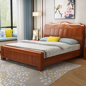 Cama Moderna y Sencilla de Madera Maciza Estilo Chino con Almacenamiento para Dormitorio de Invitados XC-033 - Product Image 2