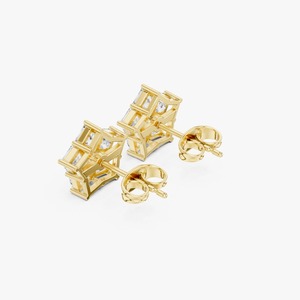 Pendientes de Diamantes Pentagonales de Alta Calidad para Mujer con Acabado Brillante para Bodas y Compromisos en Venta - Product Image 4