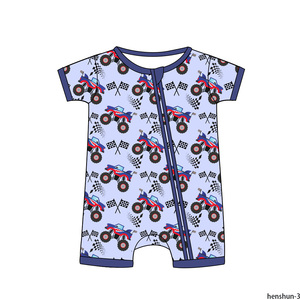 Kids240/260 GSM bambu tulum kız pijama yenidoğan bebek kız uyuyan yürüyor Bodysuits çift fermuar Romper - Product Image 1