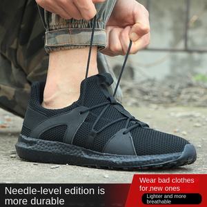 BIYATE Chaussures d'entraînement pour hommes chaussures de libération d'entraînement au combat noires bottes de combat tactiques de course basses - Product Image 5