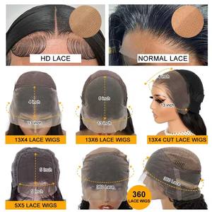 Wig rambut manusia warna coklat 13X4 HD/transparan renda Frontal Wig tanpa lem gelombang tubuh renda Wig depan untuk wanita - Product Image 6