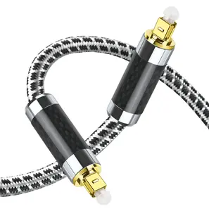 Hochwertige 24 Karat vergoldete Audio-Video-Kabel OEM ODM-Audio kabel 6-adriges Glasfaser kabel Toslink-Stecker an Toslink-Stecker