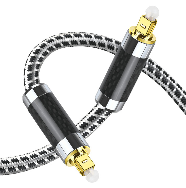 Premium Quality 24K Gold Plated 6-Core Fiber Optic Audio Video Cable Toslink Plug with Speaker Microphone Application OEM ODM