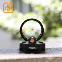 Focuhunter Viseur Point Rouge Fibre Optique Circulaire 1X28mm Anti-Choc Étanchéité pour Chasse avec Montage sur Rail Ventilée