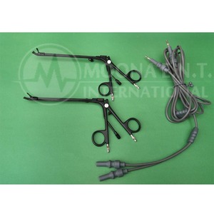 Ensemble de 2 pinces d'aspiration bipolaires Stammberger avec 15 embouts °   et 45 °   Embouts coudés et 1 cordon de connexion réutilisable en acier inoxydable - Product Image 3