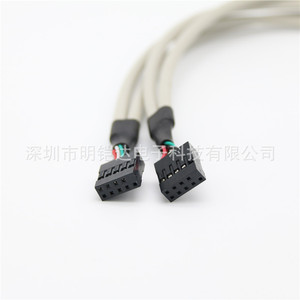 สายต่อขยาย USB 4 พอร์ต เมนบอร์ด 9 พิน ถึง 4 พอร์ต USB ตัวเมีย สายเคเบิลแผงด้านหลังเคสคอมพิวเตอร์ - Product Image 4