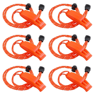 Silbato de rescate de emergencia para deportes acuáticos, silbato naranja con cordón para deportes acuáticos, <span class=keywords><strong>buceo</strong></span>, senderismo, Camping - Product Image 4