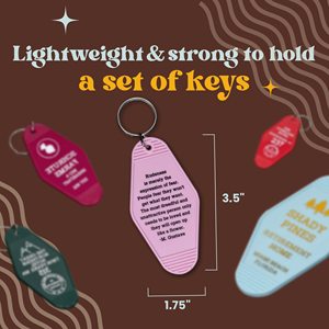 High Quality <b>Custom</b> Promotional ABS Keychains Retro Vintage Motel Room Soft Enamel logo Hotel <b>Keychain</b> - Product Image 6