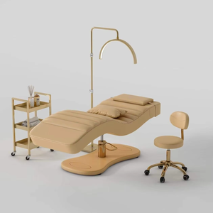 Nouveau design de mobilier de salon de beauté : Lit de spa facial et pour extensions de cils en cuir, réglable en hauteur, pour massage et soins des cils, à vendre - Product Image 4