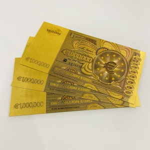 Nouveau Billet de Banque Européen en Feuille d'Or 10 Milliards Pièce Commémorative Plaqué Or 24k Billet de Banque en Feuille d'Or pour Collection - Product Image 2