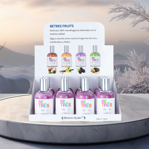 M664Z Venta caliente 100mL Perfume de fruta 4 sabores Diseños mixtos Naturaleza Vainilla y coco Fragancia Parfums Mujeres Uso diario Molen Mist - Product Image 4