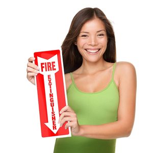 Señal de extintor de incendios de 4x12 pulgadas, vinilo rojo, adhesivo de seguridad autoadhesivo impermeable para uso industrial - Product Image 3