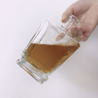 Bouteilles en verre de whisky 750ml à fond lourd Vodka Brandy Tequila pour bouteilles en verre Whisky Super Flint