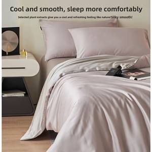 Juego de Ropa de Cama de Lujo Ligero <span class=keywords><strong>FILON</strong></span> VIRO, Juego de Cuatro Piezas Personalizado, Color Sólido, Funda de Edredón de Verano, Sensación Sedosa y Fresca al Tacto - Product Image 3