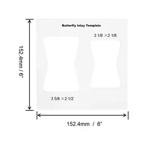 Transparent Plexiglass Butterfly Key Inlay Template Set Acrylic Butterfly Inlay Template Guide Router Woodworking Wood Tool