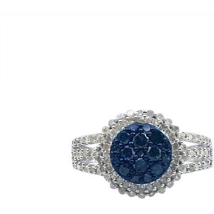 แหวนเพชรเจียระไนทรงบริลเลียนท์สีขาวธรรมชาติ Jewelspaark น้ำหนัก 1.15 กะรัต ตัวเรือนเงินแท้ 925 ชุบโรเดียม ดีไซน์ทันสมัยสำหรับผู้หญิง - Product Image 1