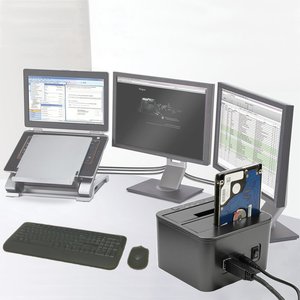 Fideco 2 BAY <span class=keywords><strong>USB3.0</strong></span> 2.5 3.5 HDD Ổ đĩa cứng <span class=keywords><strong>Docking</strong></span> <span class=keywords><strong>Station</strong></span> với USB Hub ẩn bản sao clonador de Disco Duro - Product Image 3