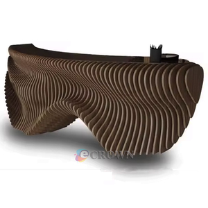 Reception Office Store Design Reception Cash Register Painted Luxury <strong>Kioskps</strong> for Cashier Table Reception Service Desktop Corian OEM - Product Image 5