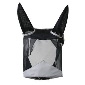 Stary Fitting Horse Fly <span class=keywords><strong>Mask</strong></span> mit UV-Schutz Weich auf der Haut Black Equine Fly Bonnet Mesh Horse Fly mit Nasen schutz - Product Image 2