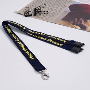 Bestom Eco <b>Polyester</b> <b>Lanyard</b> Factory Non-Toxic Sublimation Ink RoHS Compliant Sustainable Production ID Card Holder Green Hook - Product Image 3