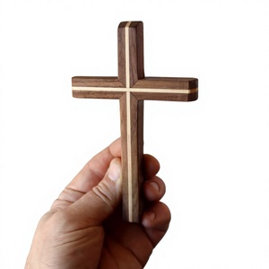 Escultura de Cruz de Madera AZ ENTERPRISES, Decoración Religiosa Rústica para el Hogar, Diseño Art Deco para Sala de Estar, Lavable - Product Image 5
