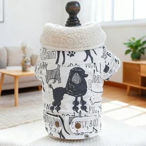 Vêtements pour animaux de compagnie PETCIRCLE pour l'automne et l'hiver : vêtements en coton chauds et confortables pour les petits chiens, les chiots, les chiens et chats heureux - Product Image 5