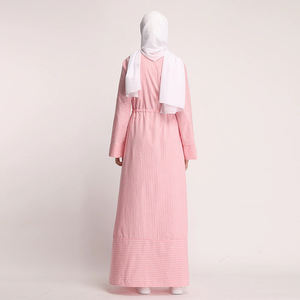 Özel kadın s moda bağbozumu rahat artı boyutu uzun kollu gevşek kravat bel şerit islami maksi elbise - Product Image 6