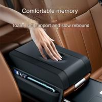 Coussin de protection universel en cuir pour accoudoir de voiture avec boîte de rangement et extension en mousse à mémoire de forme pour Hyundai (position avant)